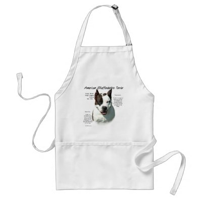 American Staffordshire Terrier History Design Apron by GreyWolfCreation