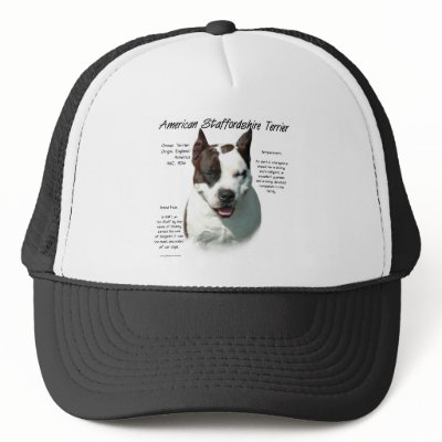 American Staffordshire Terrier History Design Mesh Hat by GreyWolfCreation