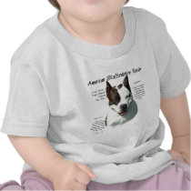 American Staffordshire Terrier History Design Tee Shirts