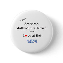 American Staffordshire Terrier Lick Design buttons