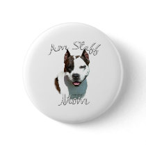 American Staffordshire Terrier Mom 2 Pinback Button