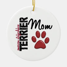 American Staffordshire Terrier Mom 2 Christmas Ornament
