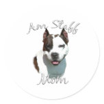 American Staffordshire Terrier Mom 2 Round Sticker