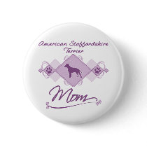 American Staffordshire Terrier Mom Pin