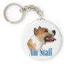 American Staffordshire Terrier Name Keychains