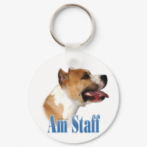 American Staffordshire Terrier Name keychains