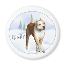 American Staffordshire Terrier Noel - Magnet by GreyWolfCreation American Staffordshire Terrier Noel - Magnet
