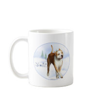 American Staffordshire Terrier Noel mugs by GreyWolfCreation American Staffordshire Terrier Noel mugs