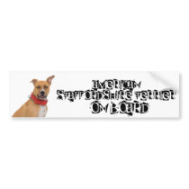 American Staffordshire Terrier on Board bumper stickers
