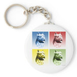 American Staffordshire Terrier Pop Art Key Chains