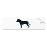 American Staffordshire Terrier Silhouette Bumper Sticker