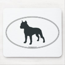 American Staffordshire Terrier Silhouette Mouse Mats