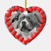 American Staffordshire Terrier Valentines Ornament