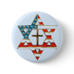 American Star of David With Cross Pin