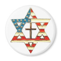 American Star of David With Cross magnets by cowboyannie American Star of David With Cross magnets