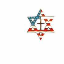 American Star of David With Cross t-shirts by cowboyannie American Star of David With Cross t-shirts