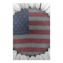 American Sunflower Power Customized Stationery