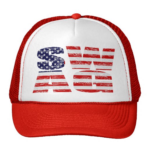 US Flag SWAG (distressed) Hat Zazzle