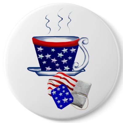 American Tea Cup and Bag Button by Lotacats