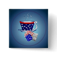 American Tea Cup and Bag Button button