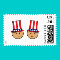 American Twins Graphic stamps