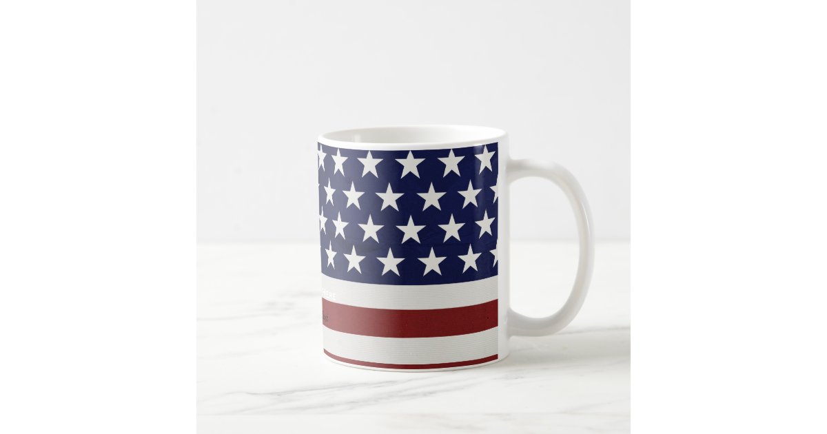 American USA Flag Patriotic July 4th Custom Coffee Mug Zazzle
