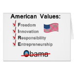 American Values: Fire Obama! Greeting Cards