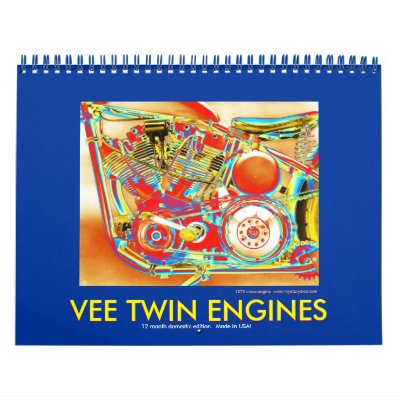 AMERICAN VEE TWIN MOTORCYCLE ENGINES 2012 WALL CALENDARS by teresadactyl
