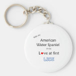 American Water Spaniel Lick Design Keychains