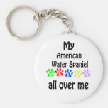 American Water Spaniel Walks Design Key Chains