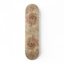 American west, knot in weathered wood skate board decks