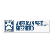American White Shepherd Blue bumper stickers