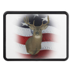 American Whitetail Deer Hunter Trailer Hitch Cover