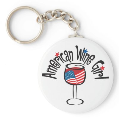 American Wine Girl Keychain