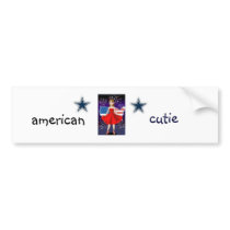 americana, cutie bumper stickers
