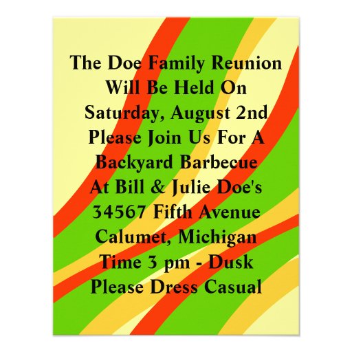 Americana Family Reunion Invitation barbecue grill