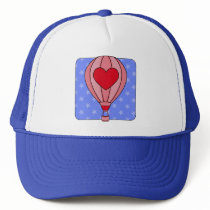 Americana Hot Air Balloon Red White Blue Hat