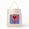 Americana Hot Air Balloon Red White Blue Tote bags