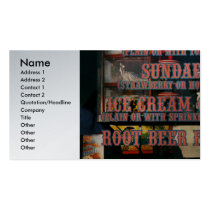 Americana - Ice Cream Menu business cards