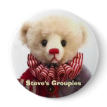 Americana Jester Bear Created by Steve Schutt Pinback Button