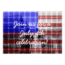 Americana July 4th Party Invitations