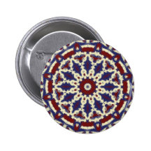 Americana Kaleidoscope Pinback Buttons