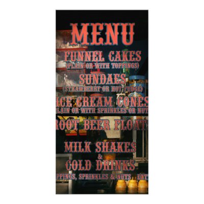 Americana - Menu Photo Card by suburbanscenes