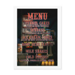 Americana - Menu Postcards