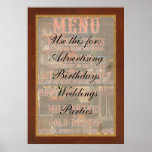Americana - Menu Poster