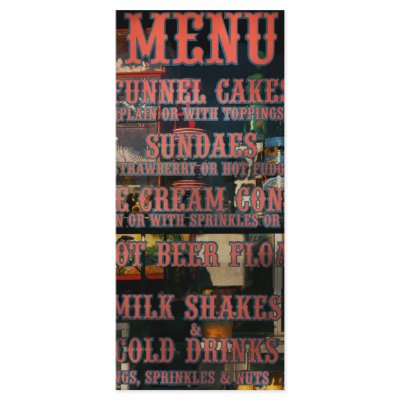 Americana - Menu Rack Card Design by suburbanscenes