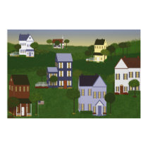Americana Primitive Landscape posters