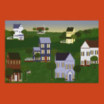 landscape, americana, primitive, artwork, art,