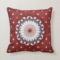 Americana Red White and Blue Patriotic Stars Throw Pillows