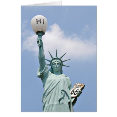Americana Statue of Liberty Greeting Card by deemac1